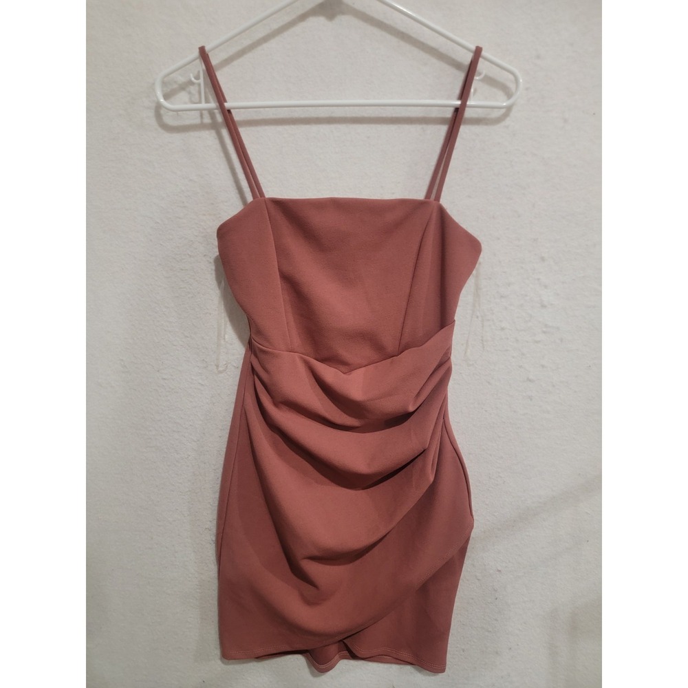 Windsor Dusty Rose Ruched Bodycon Mini Dress NWT Small Wedding Guest Party